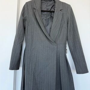 Zara Women's Gray Pinstripe Dress